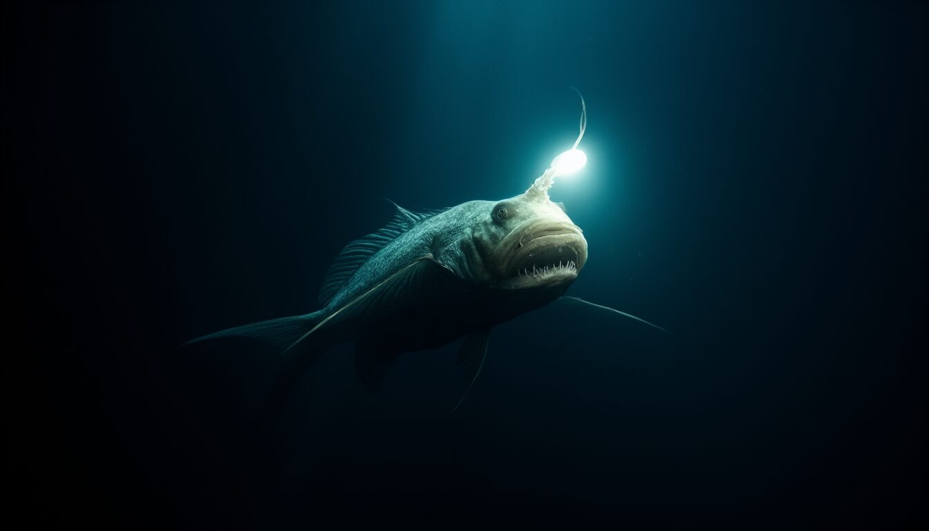 Der Anglerfisch leuchtet – aber nicht mit eigenem Licht
