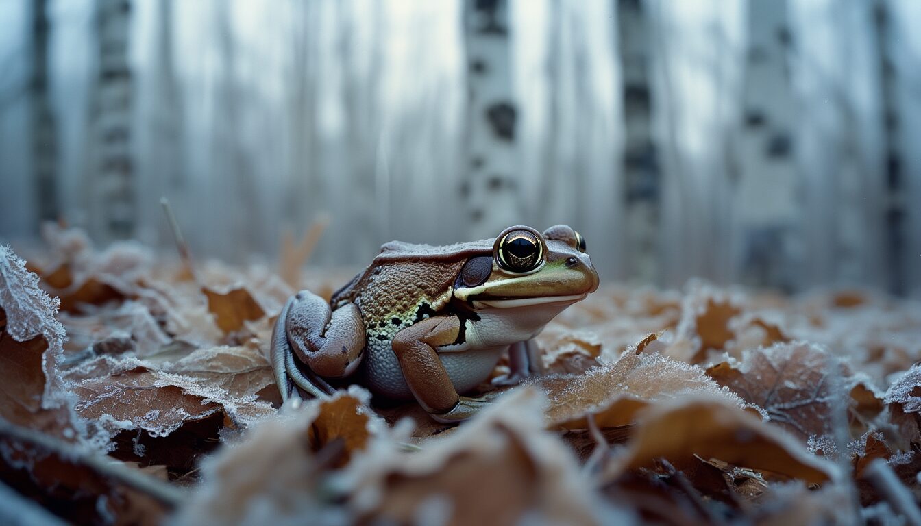 Der Waldfrosch friert ein: 193 Tage Eisblock – und lebt weiter