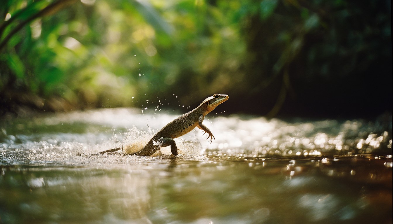 Basilisk: Die Echse, die über Wasser rennt