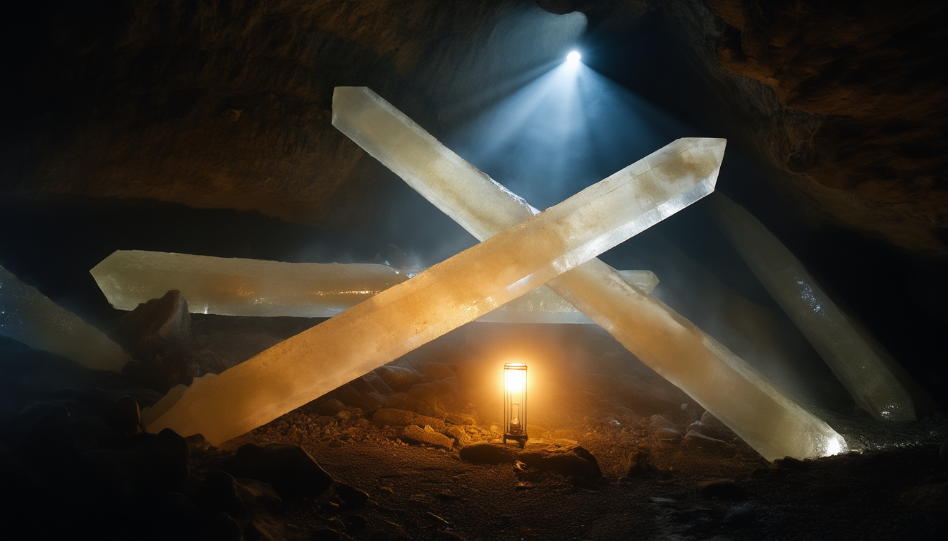 Gipskristallhöhle in Naica: elf Meter lange Gips-Riesen