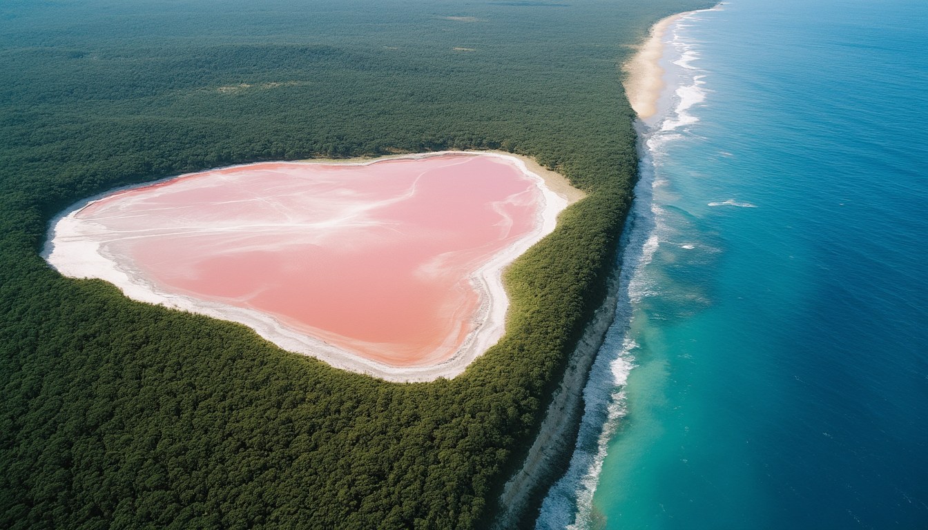 Warum ist Lake Hillier pink – und gerade nicht?